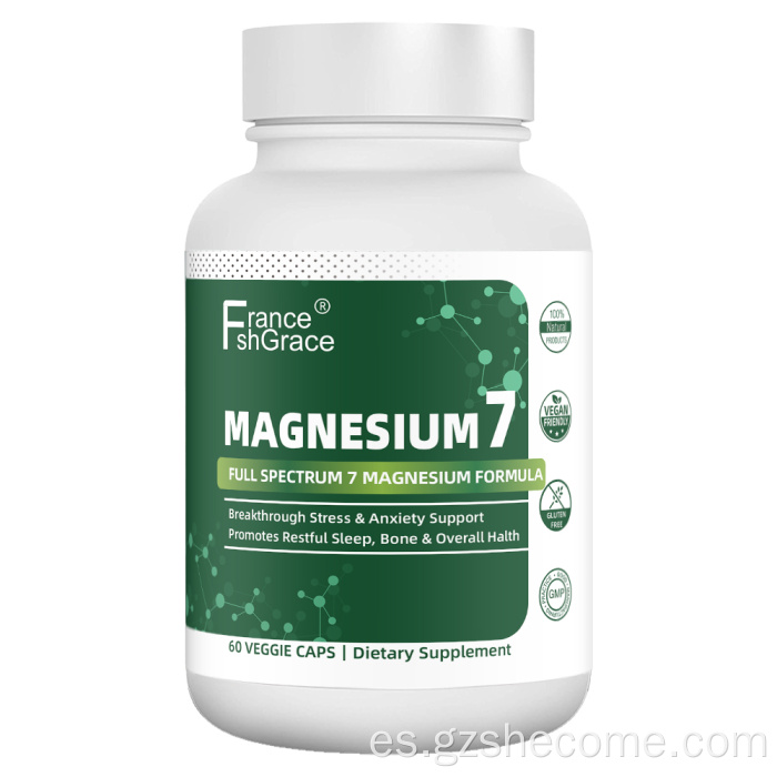 Shecome Magnesio 7 Cápsulas Estrés del sueño Soporte óseo